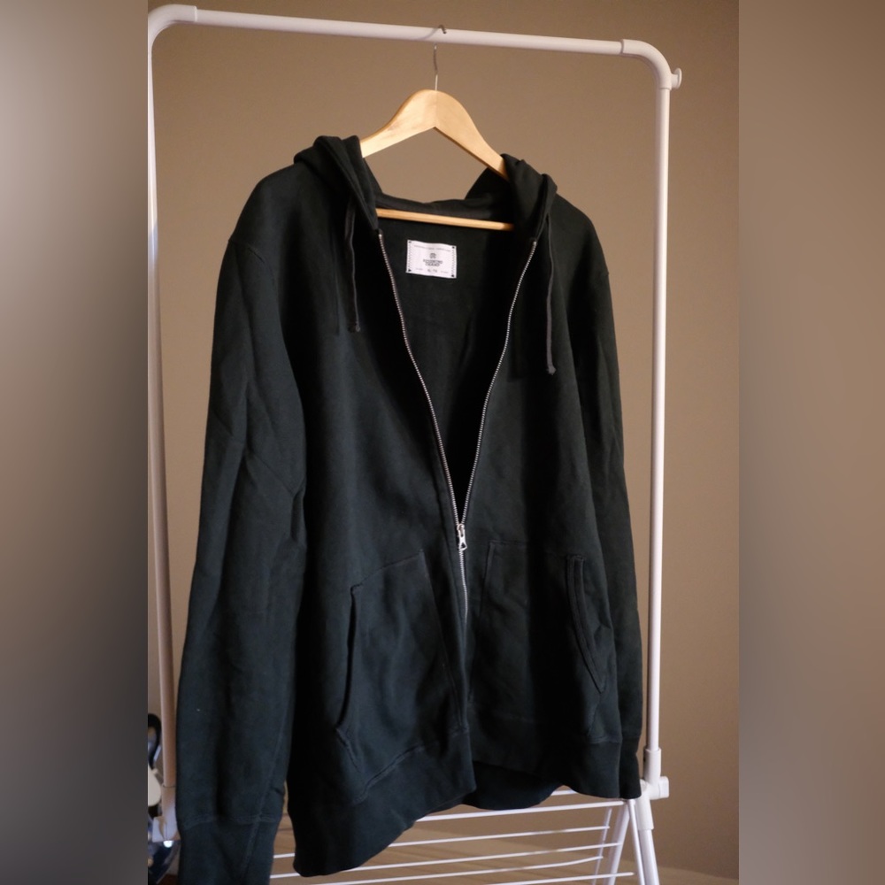 Reigning Champ zip up hoodie - hunter green